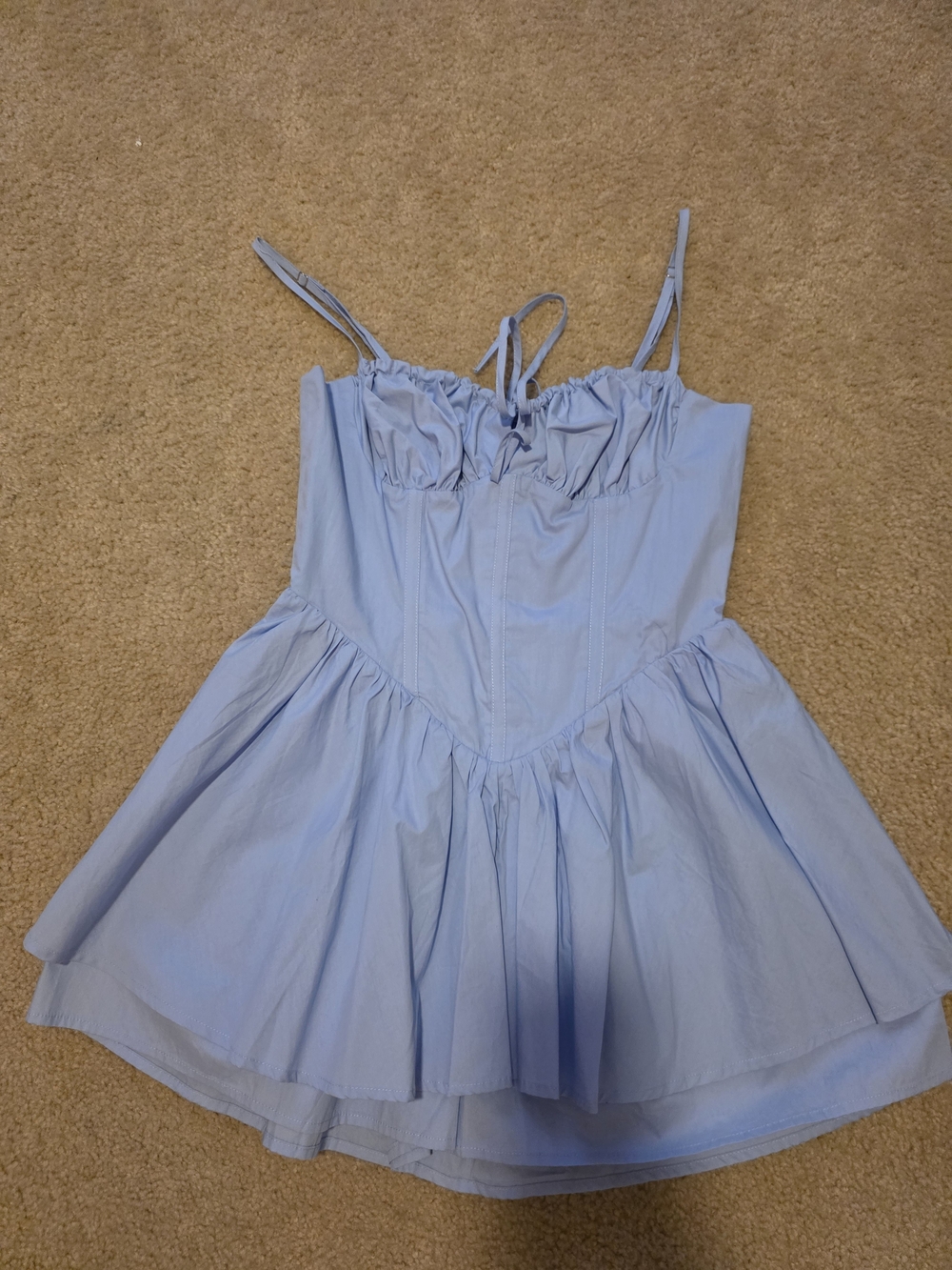 Altar'd State Light Blue Sundress with Ruching